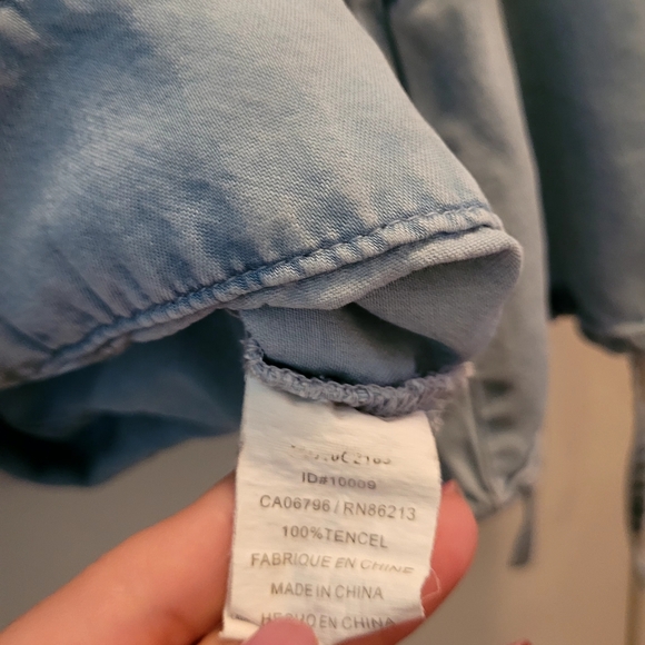 TRISTAN Light Blue Tencel Shirt Jacket – Size M - 100% Tencel - Picture 8 of 11